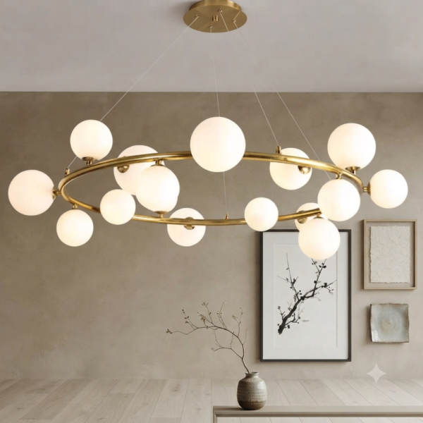 ROUND GLOBE CHANDELIER