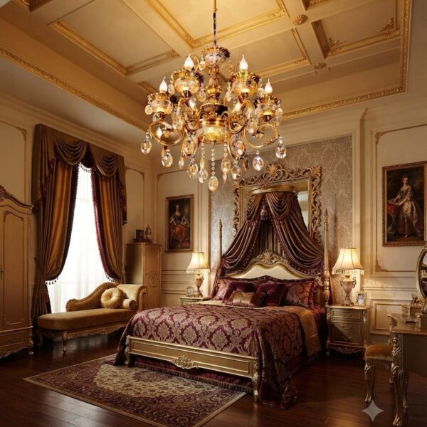 Classic Antique Gold Chandelier