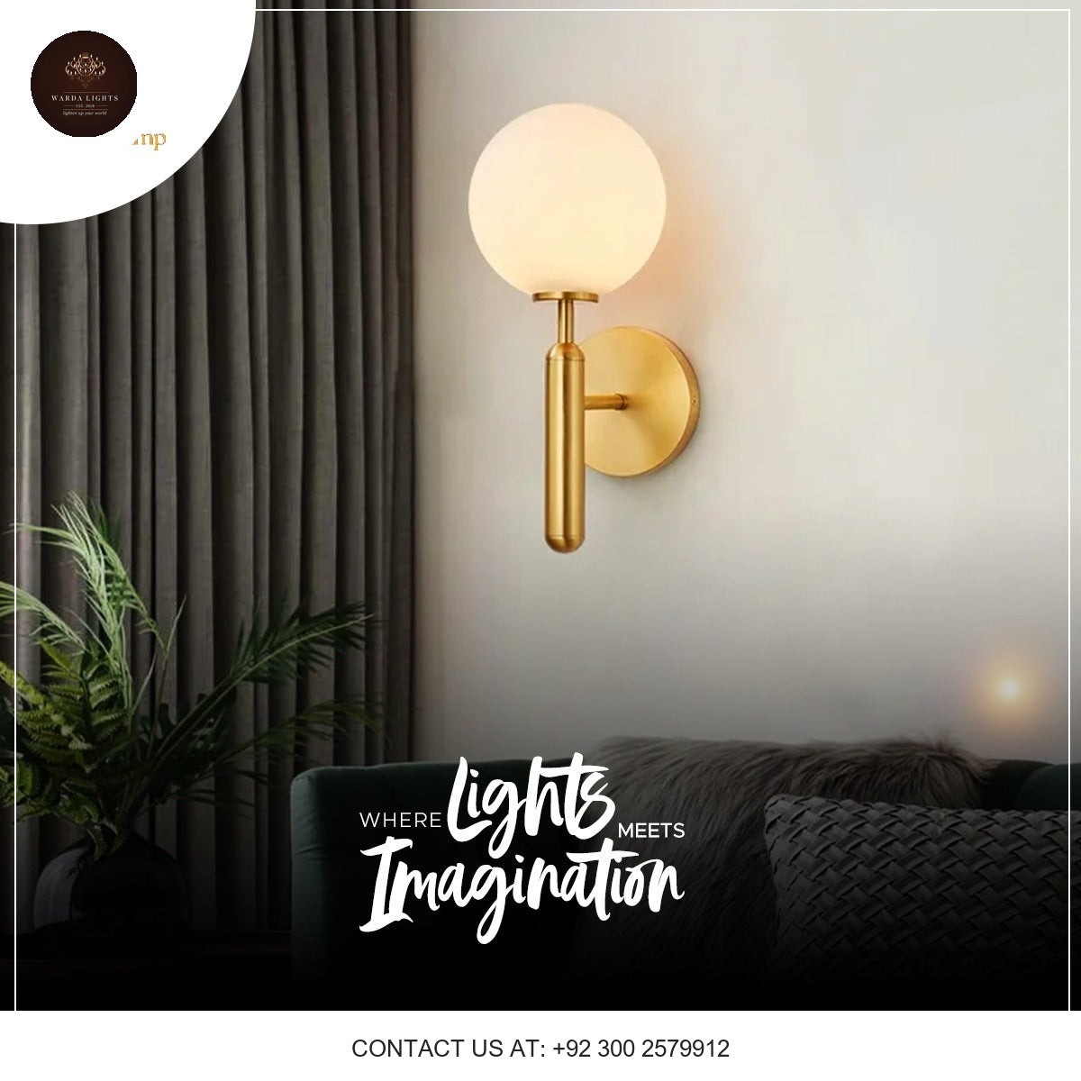 MODERN GLASS BALL WALL LAMP