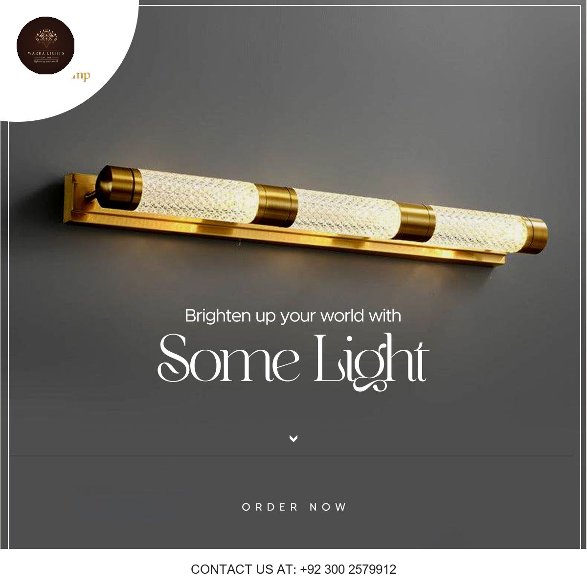 LUXURY GOLD MIRROR LIGHT