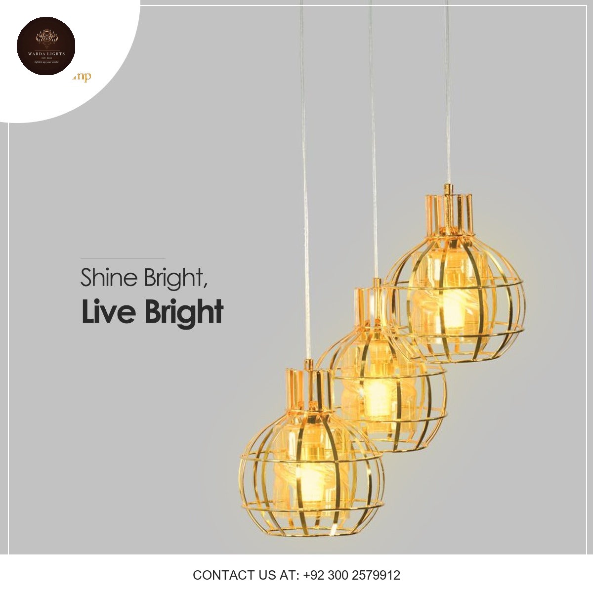 GOLD CLUSTERED GLOBE LIGHT