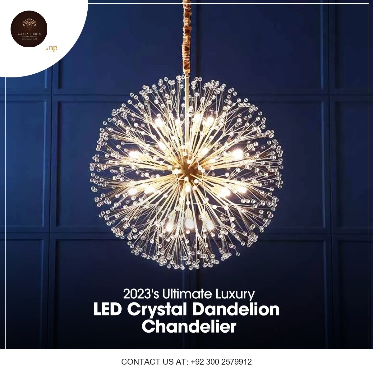 MODERN LUXURY LED CRYSTAL CHANDELIER DANDELION LIGHT