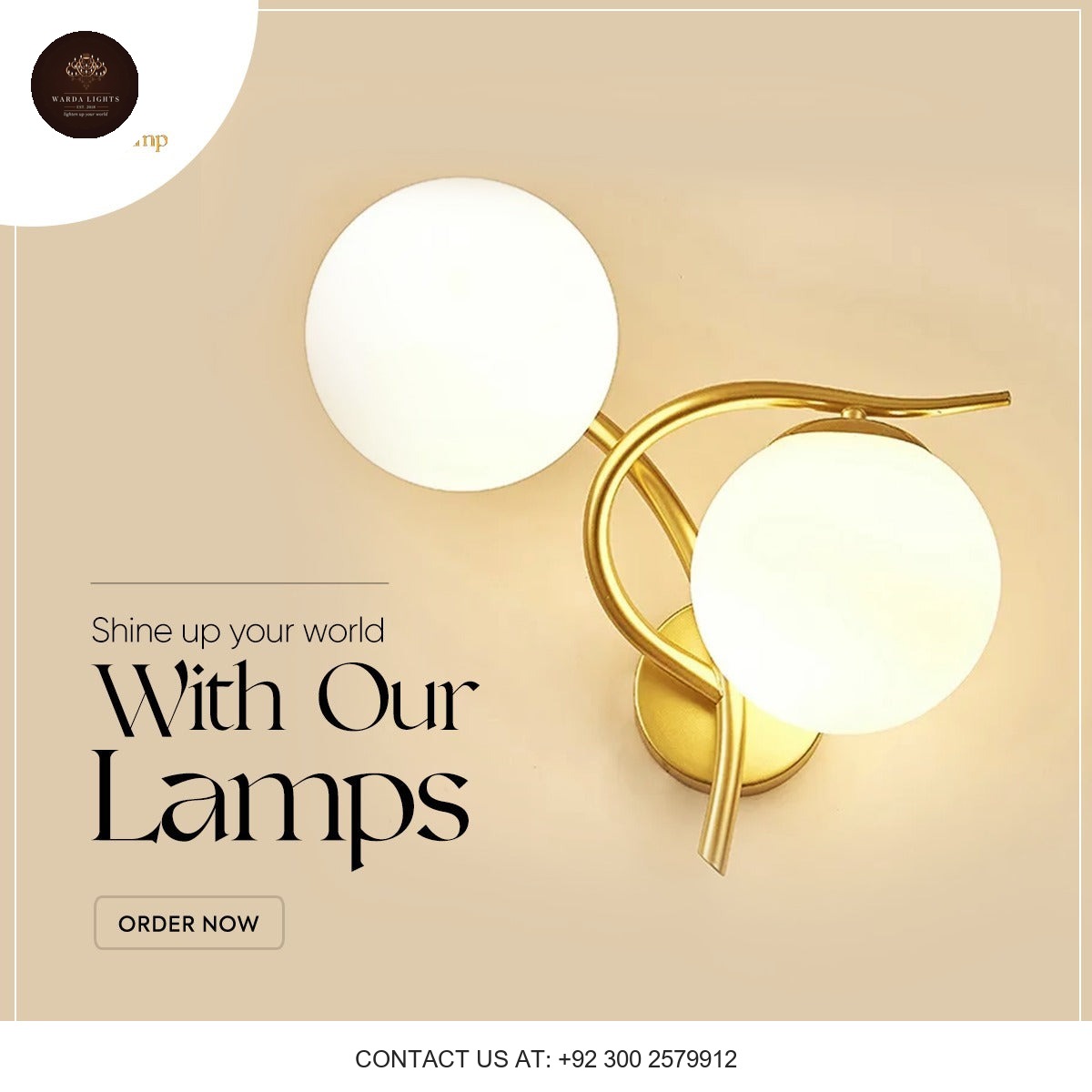 TWISTED WHITE GLOBE WALL LAMP