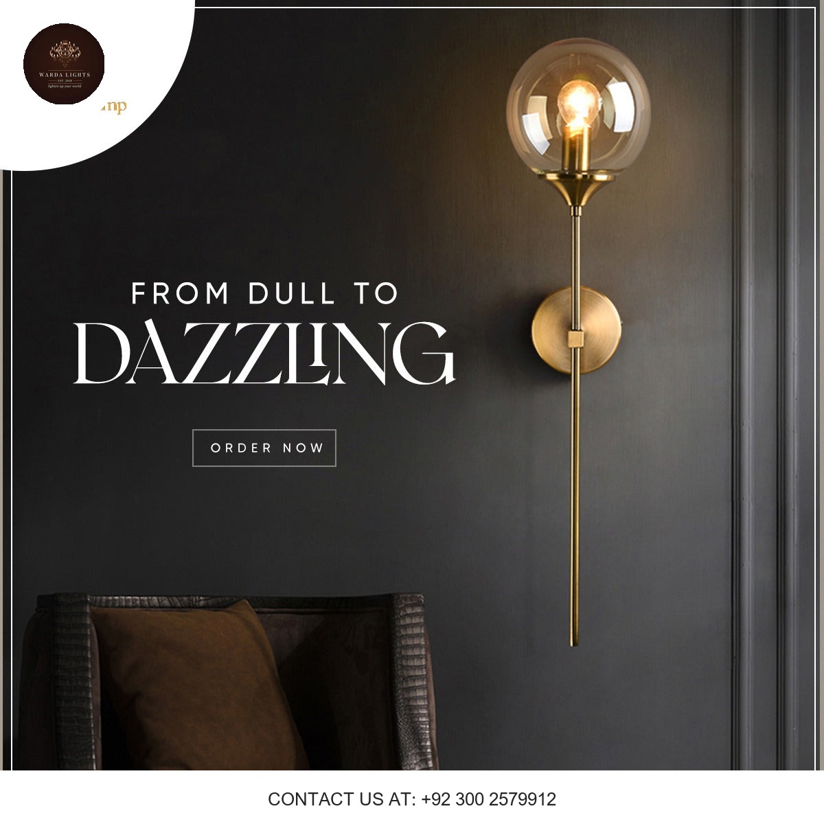 GLASS GLOBE WALL SCONCE
