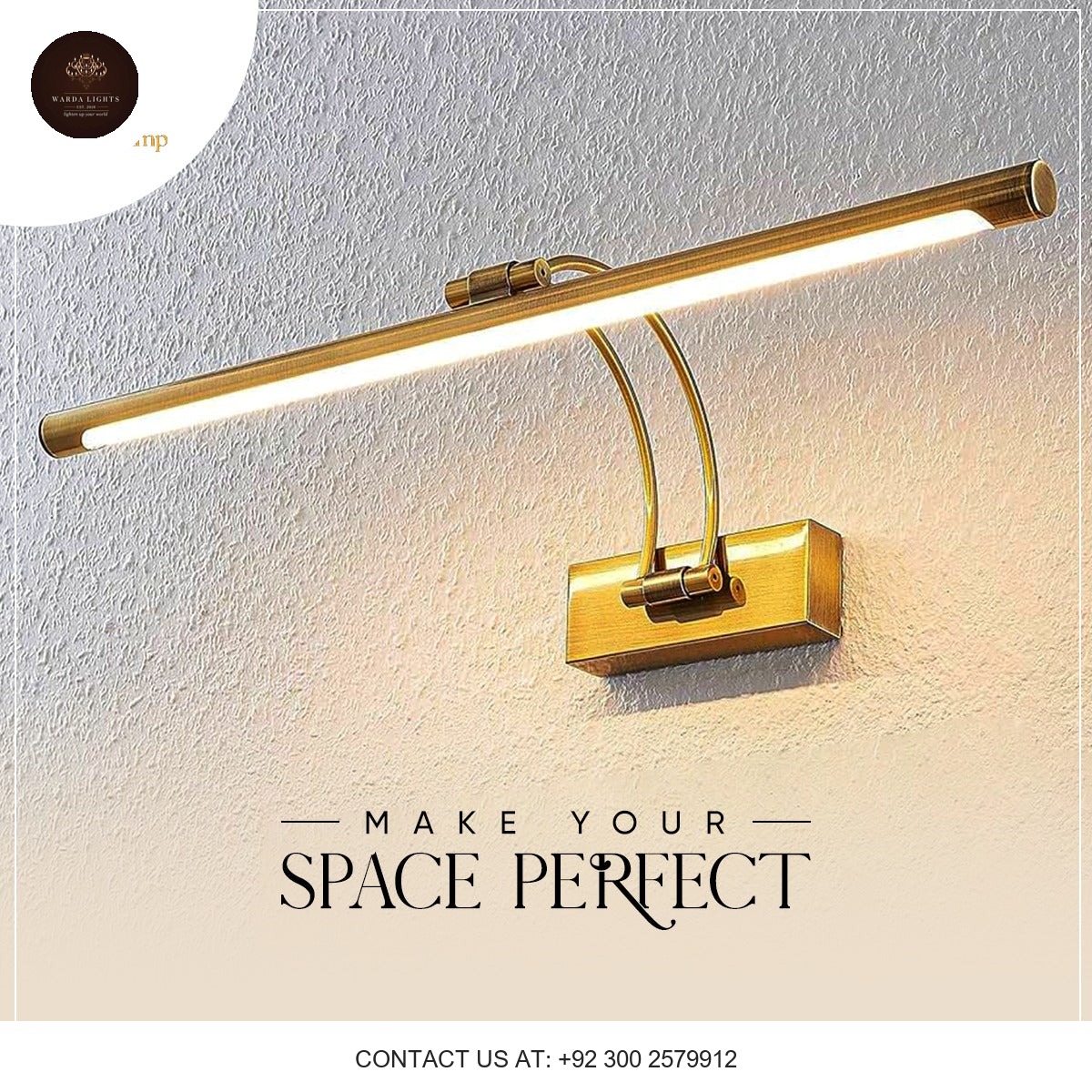 TRADITIONAL AND ELEGANT GOLD MIRROR LIGHT