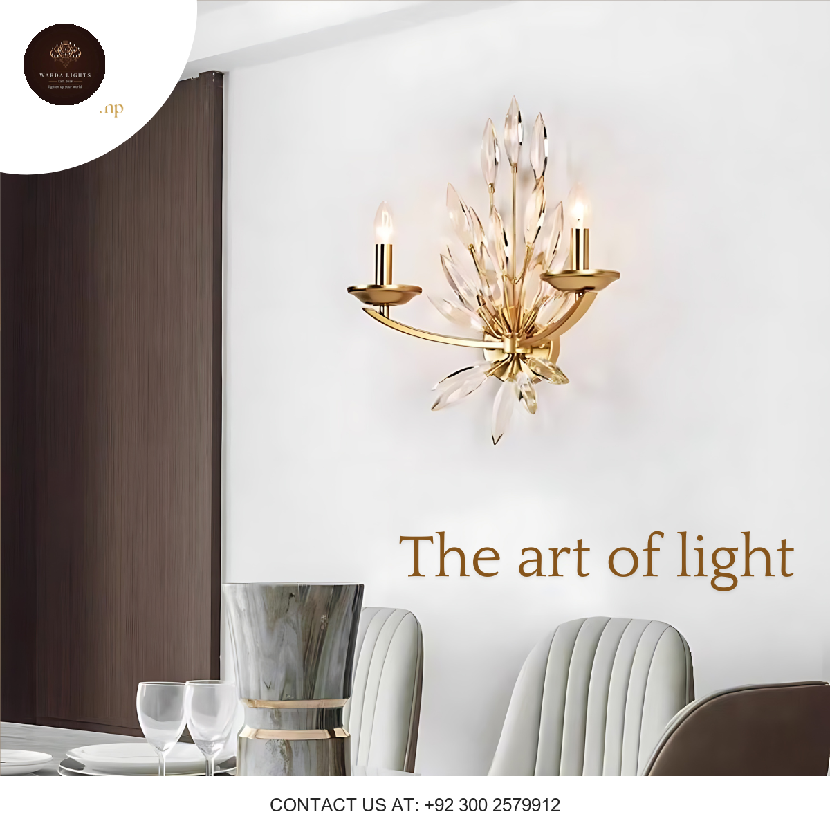 CRYSTAL PETAL WALL LIGHT