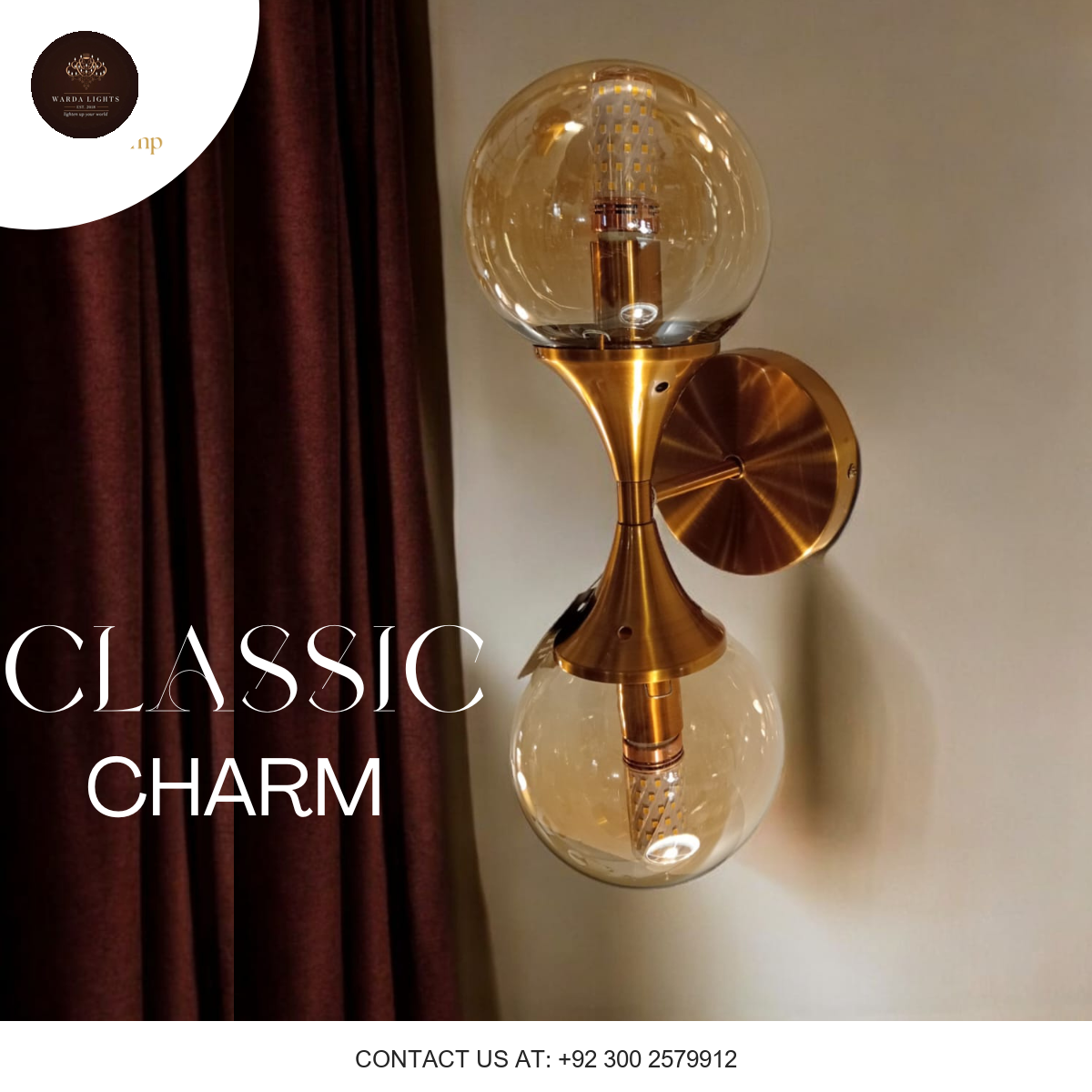 RETRO DUAL GLASS BALL WALL SCONE