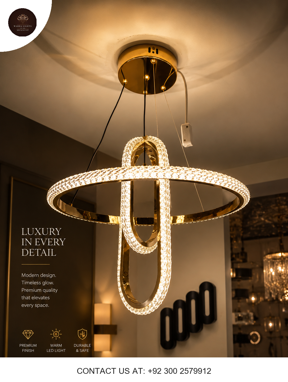 Luxe Orbit LED Chandelier