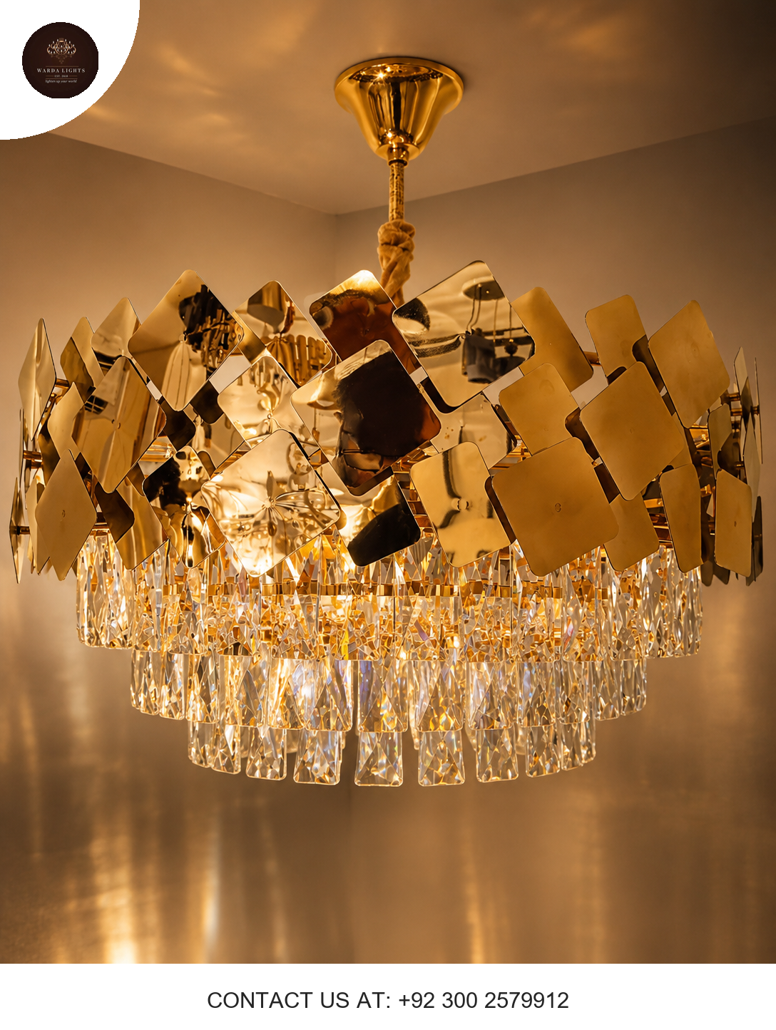 Luxury Gold Crystal Modern Chandelier