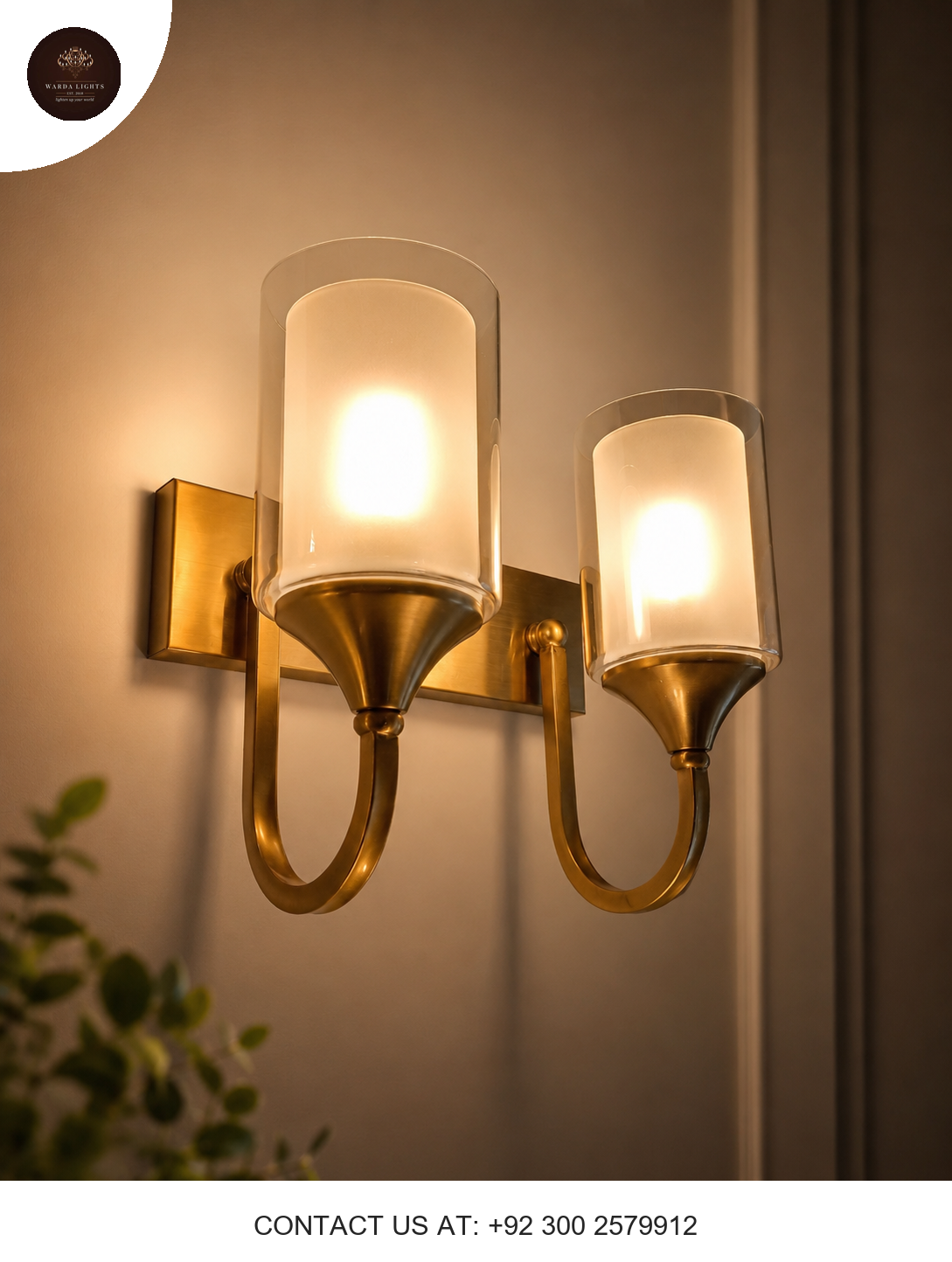 Elegant Dual Glass Wall Lamp