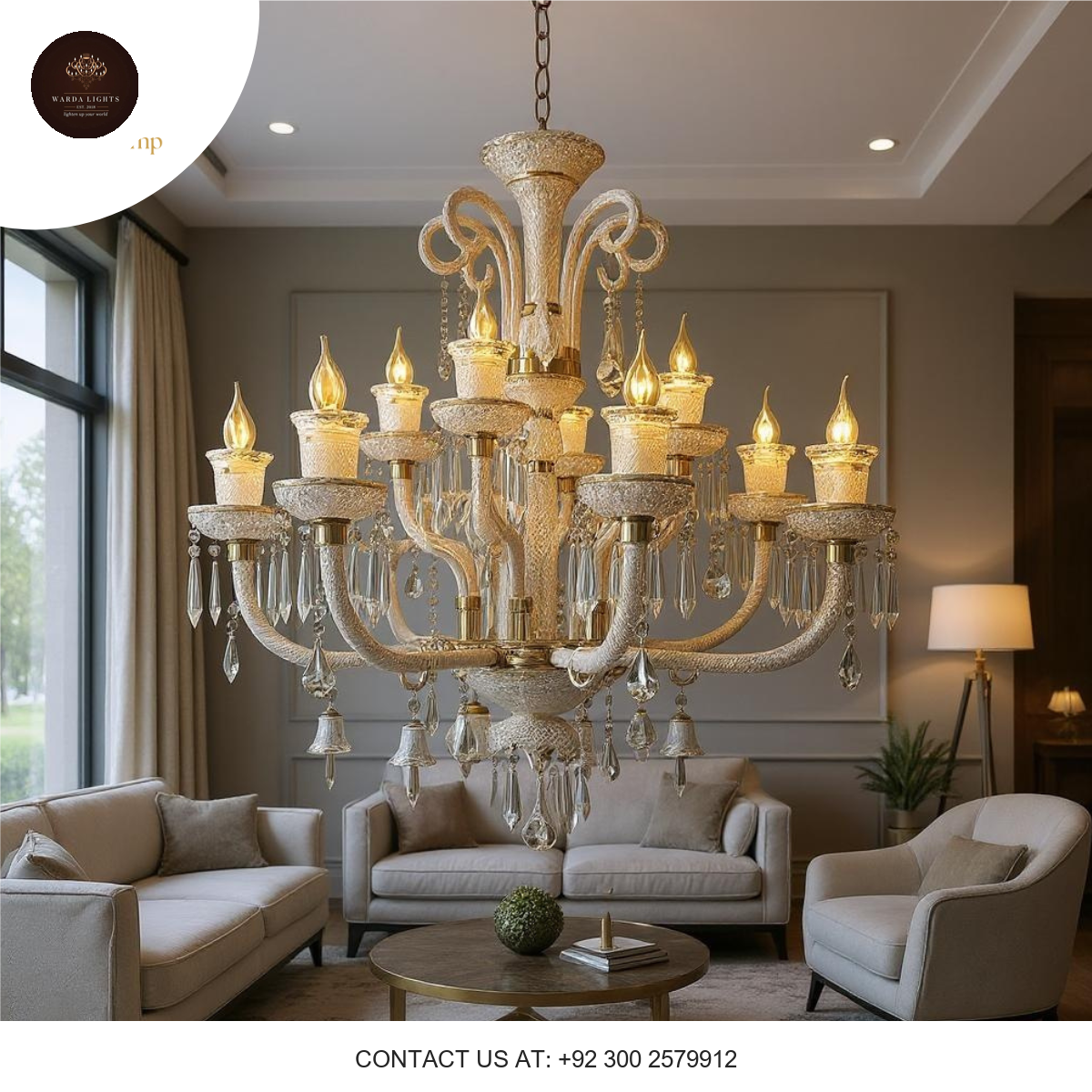 MAJESTIC FLAME CHANDELIER