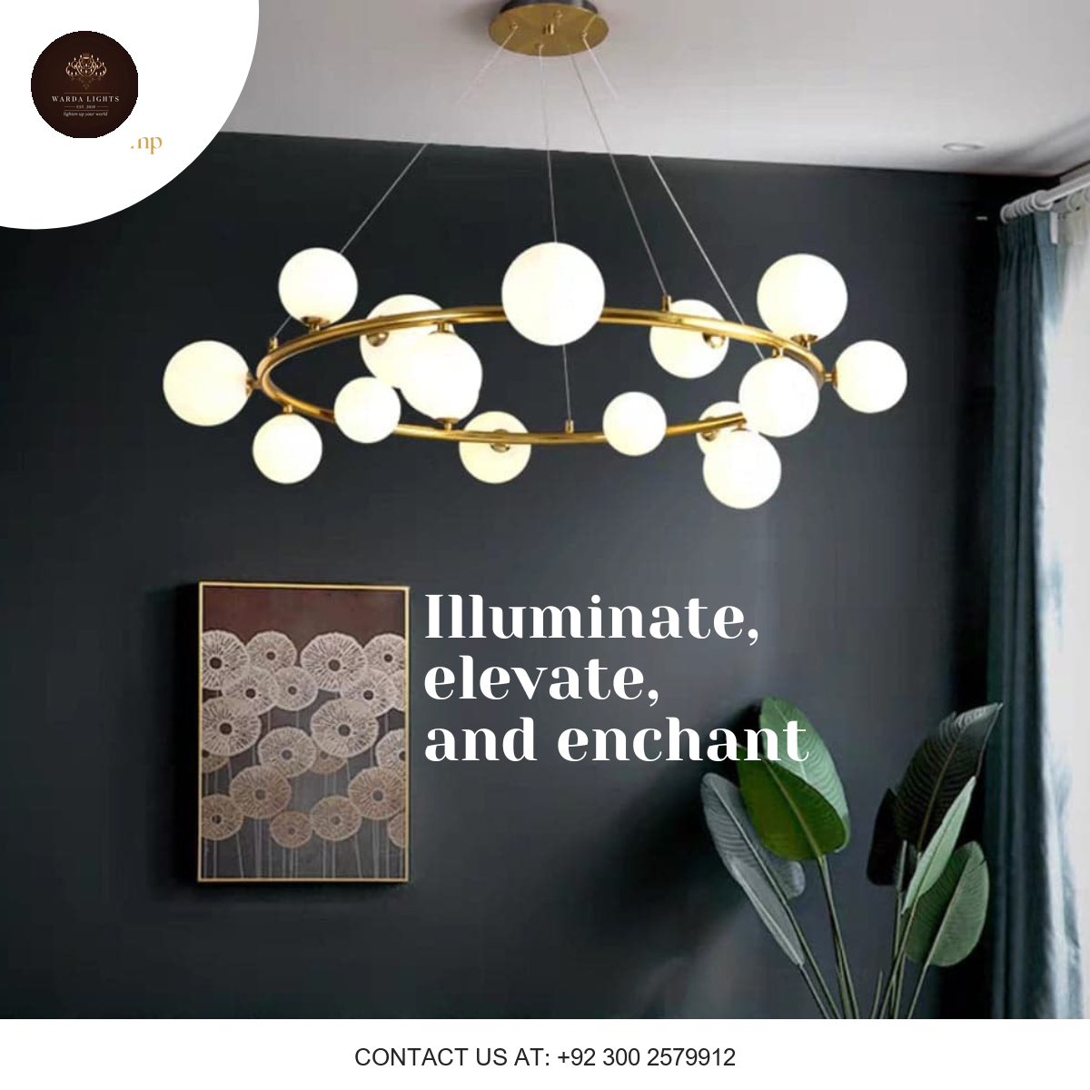 ROUND GLOBE CHANDELIER