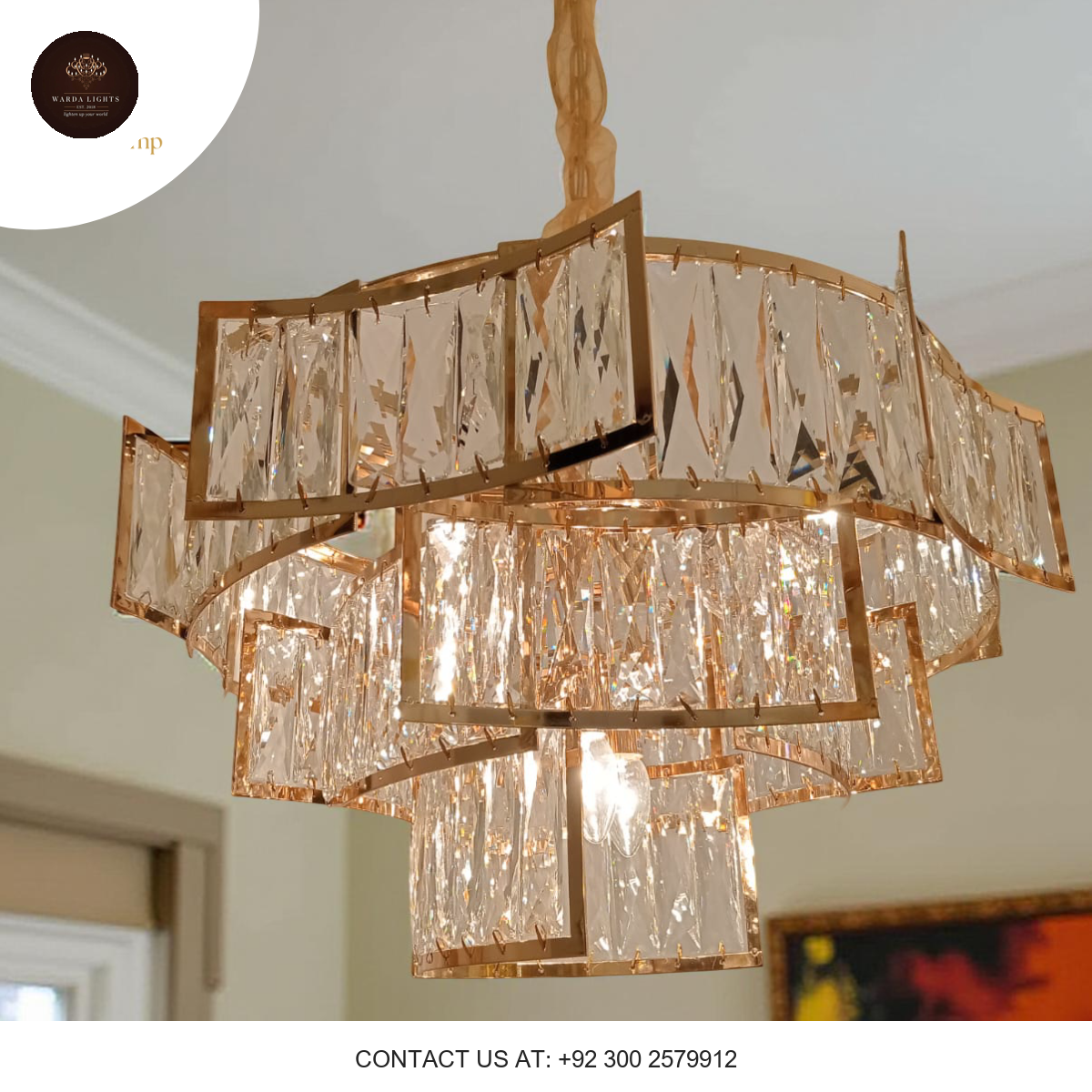 MODERN CURVED CHANDELIER
