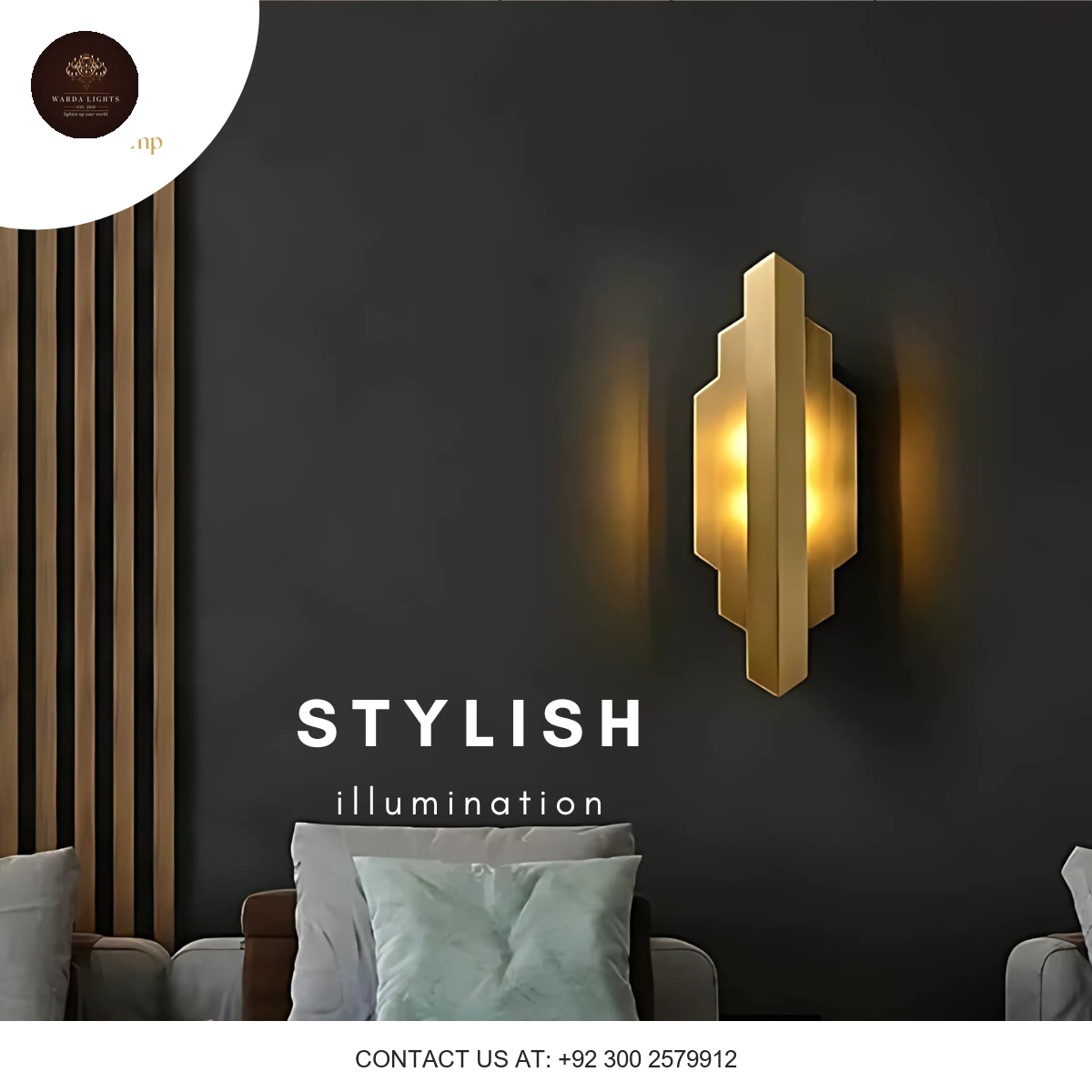 GOLD CRAFT WALL LIGHT