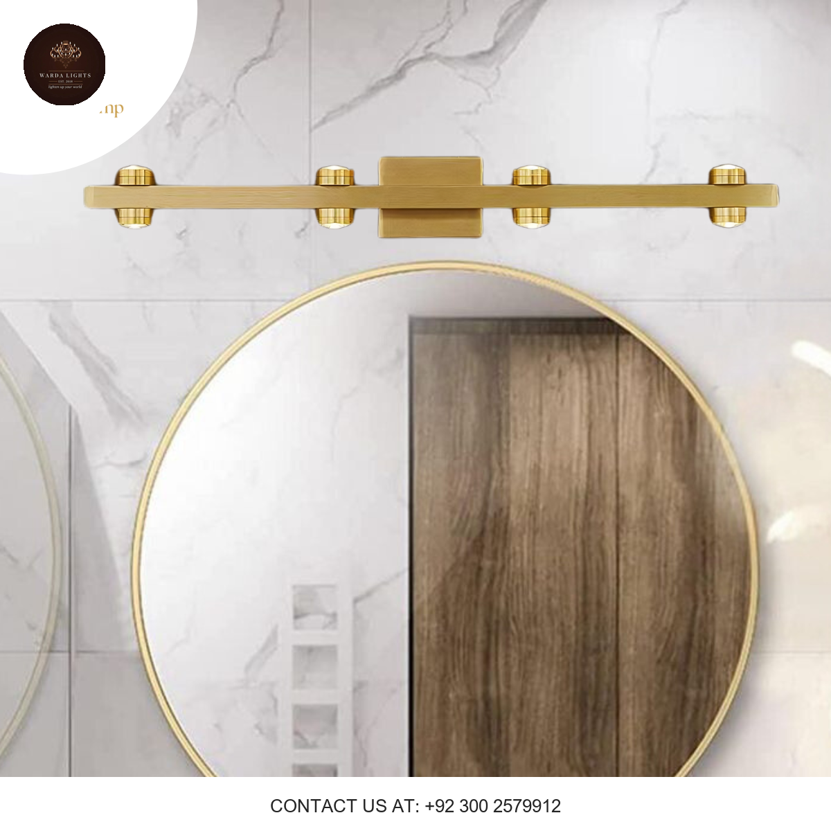 DOUBLE HEAD GOLD MIRROR LIGHT
