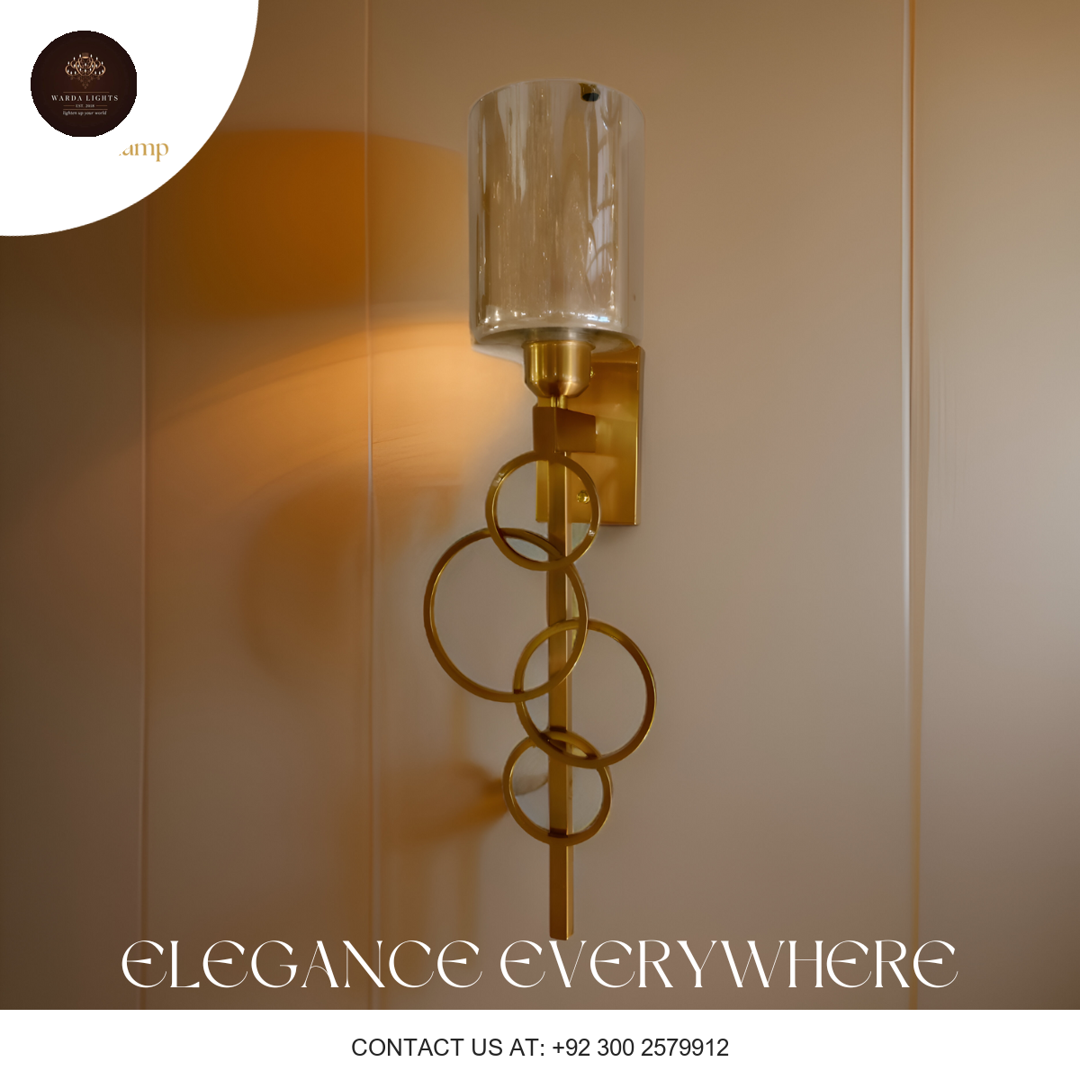 GOLD RING WALL LAMP