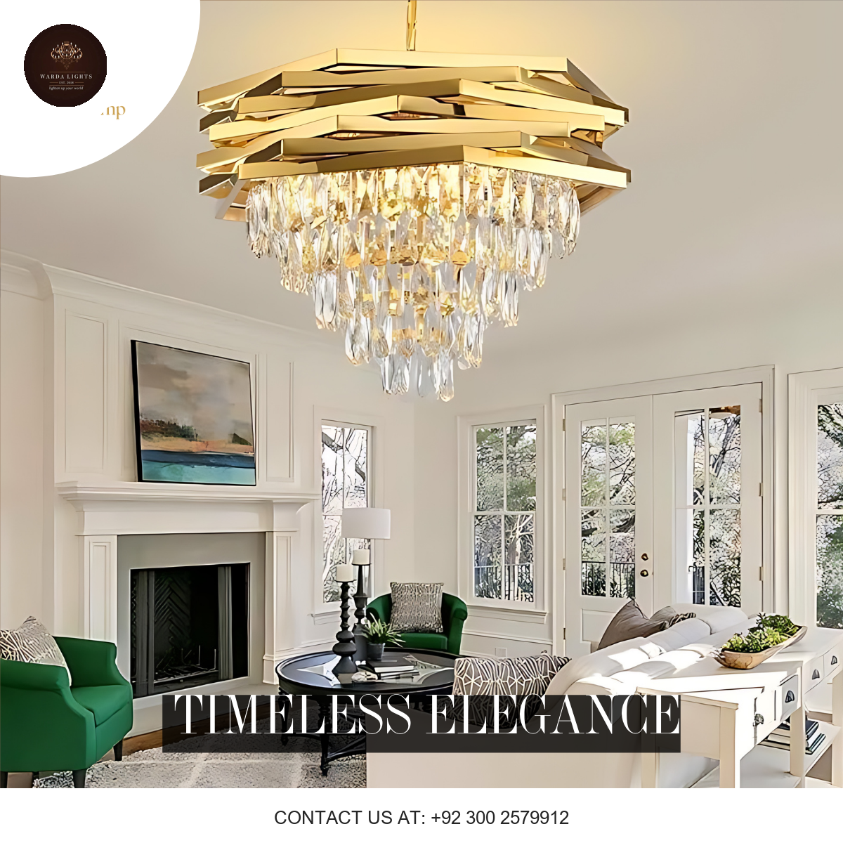 GOLD CRYSTAL CHANDELIER