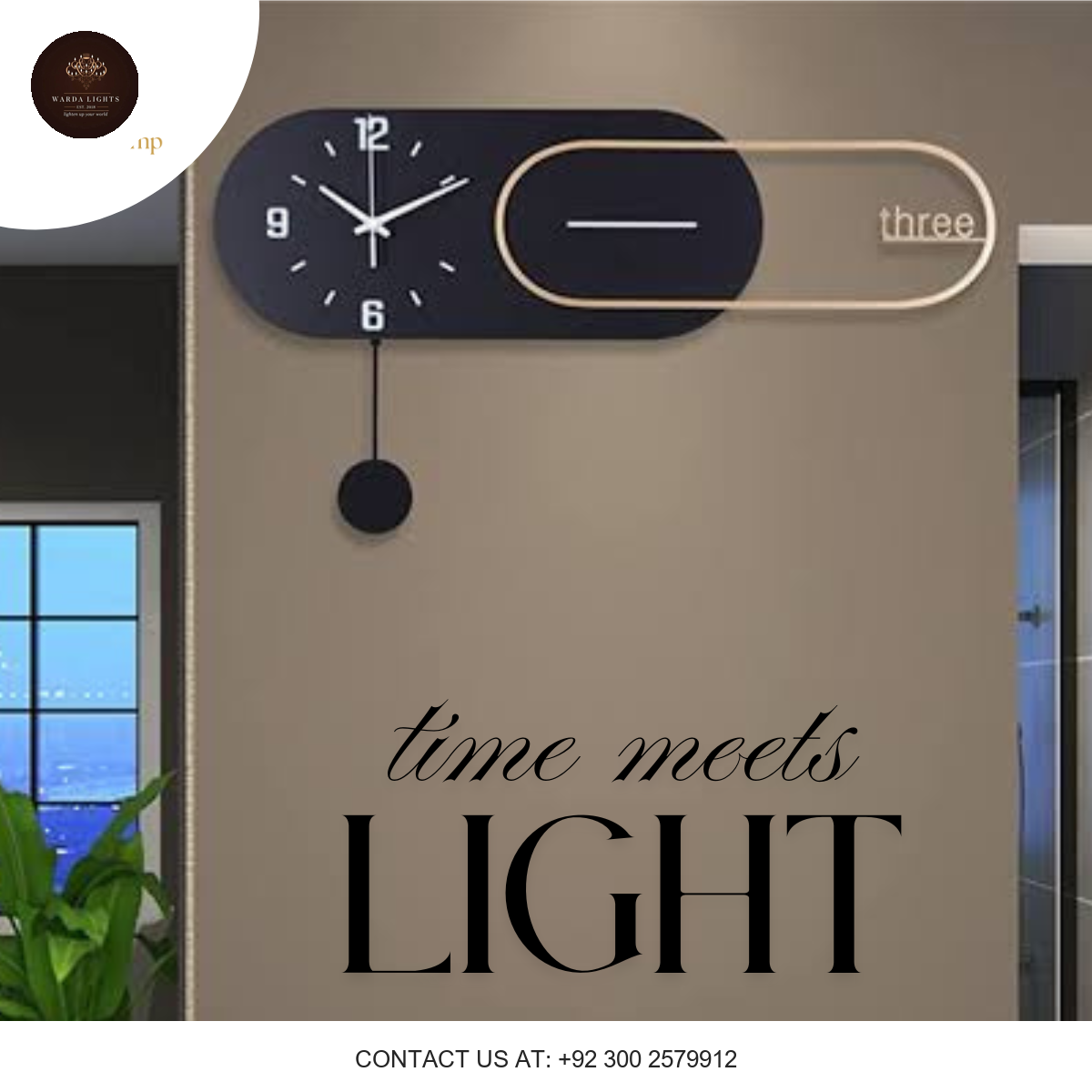 LED CLOCK WALL LIGHT