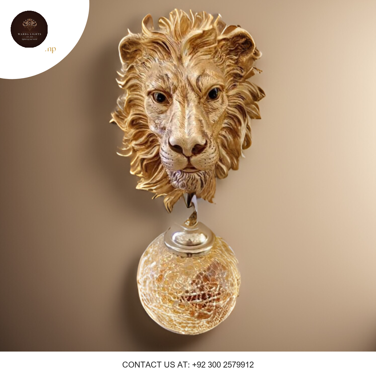 LION HEAD WALL LAMP