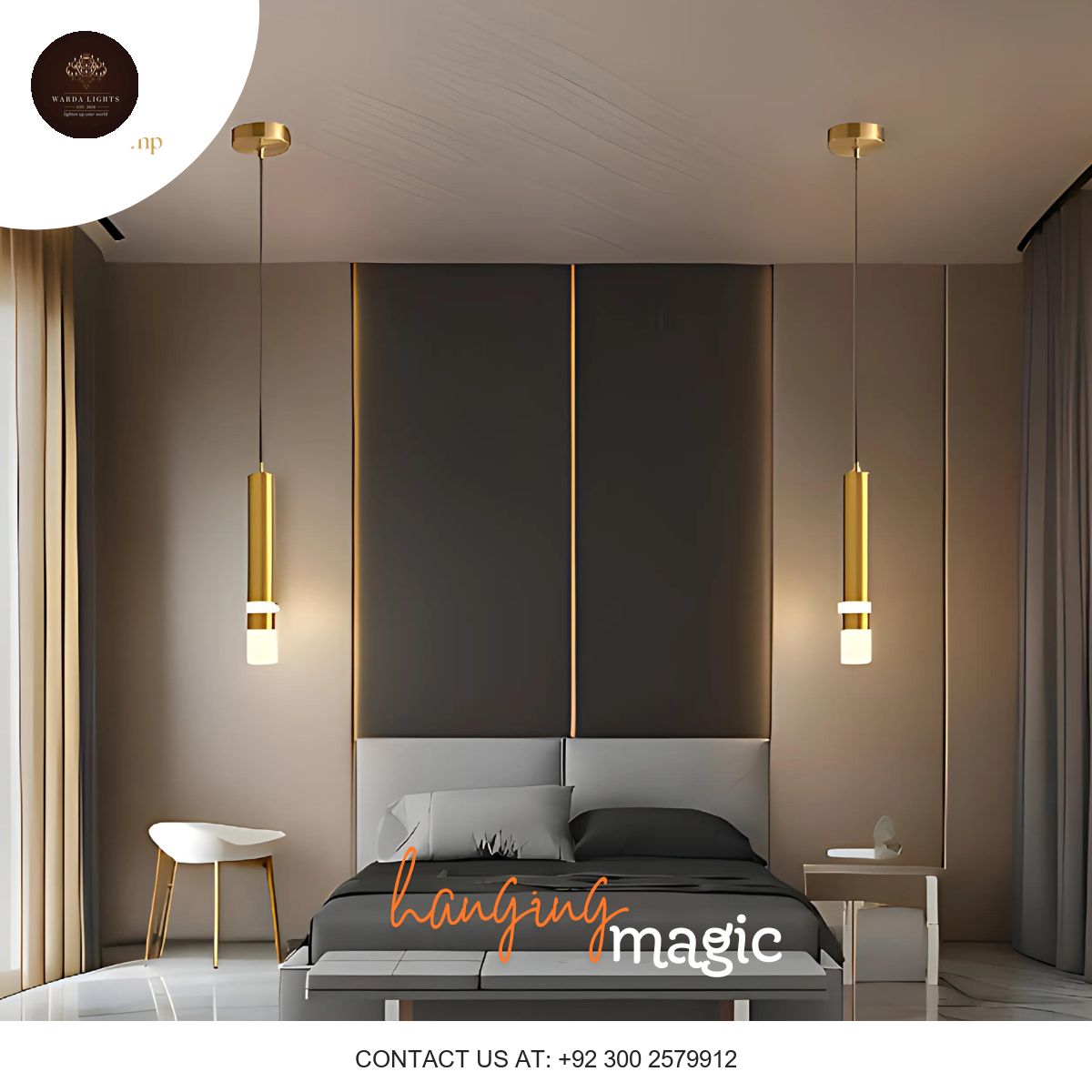 ACRYLIC LONG TUBE HANGING LIGHT
