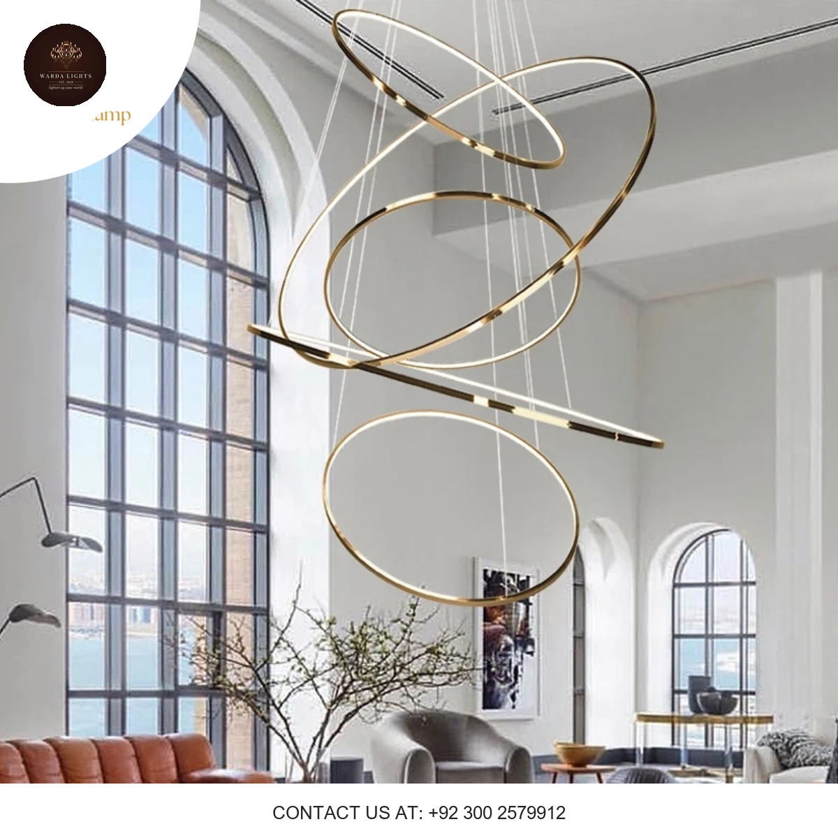 LED GOLD CHANDELIER