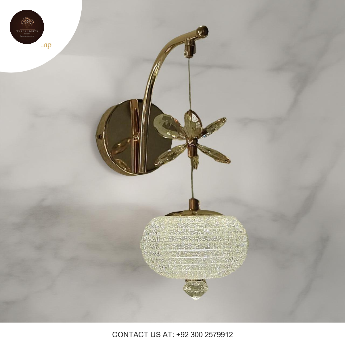 CRYSTAL GLOBE WALL LIGHT
