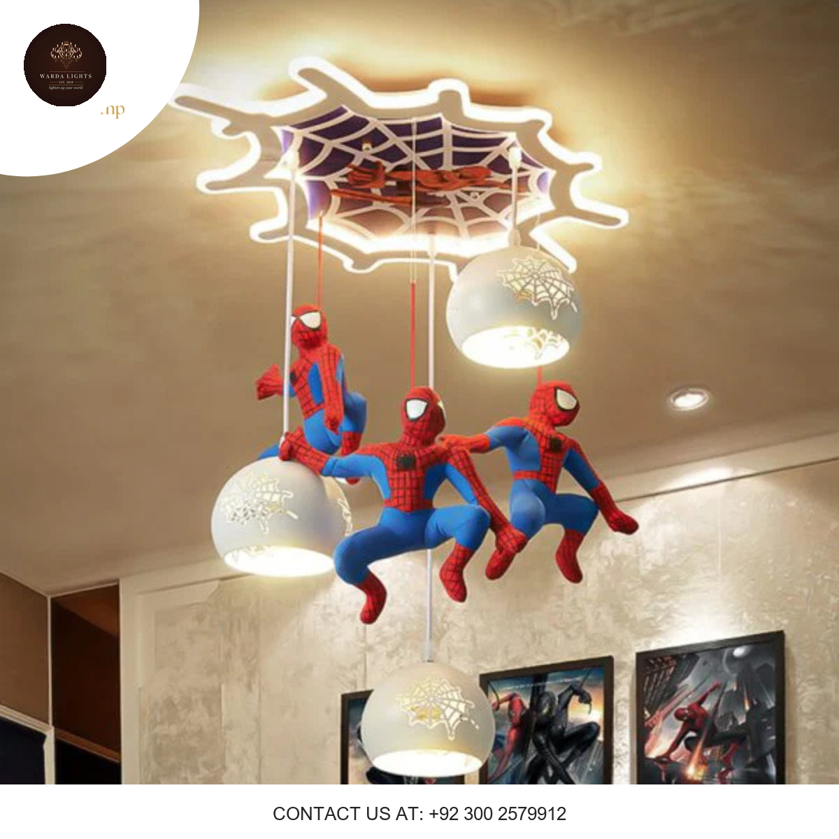 SPIDERMAN HANGING LIGHT