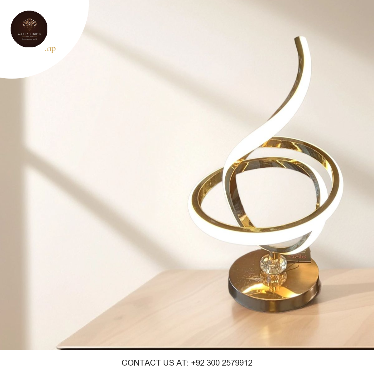 LED spiral table lamp