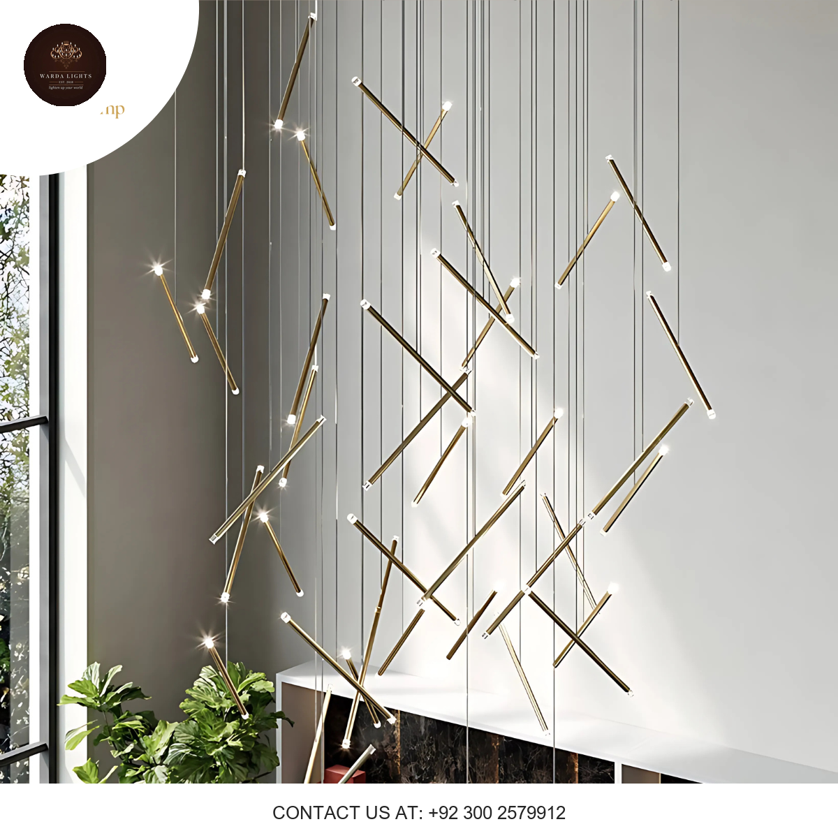 MODERN LED STAIRCASE CHANDELIER