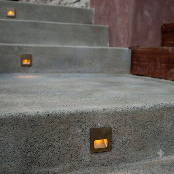 Modern Square Recessed LED Step Light